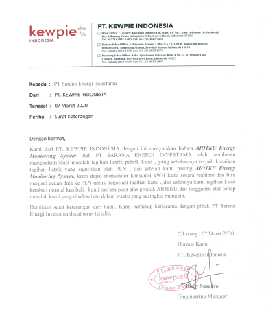 Kewpie aiotku story - partnersurya hadir sebagai mitra epc & o&m