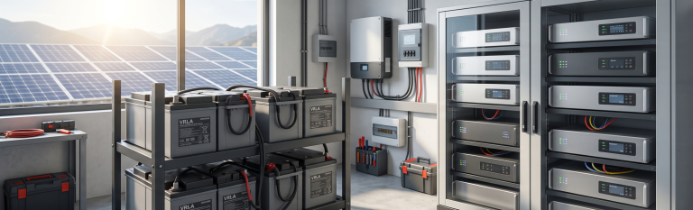 Perbandingan Baterai VRLA vs Lithium-Ion untuk PLTS